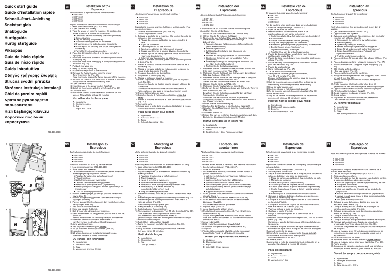 Page 1 de la notice Manuel utilisateur Bravilor Bonamat Esprecious 11