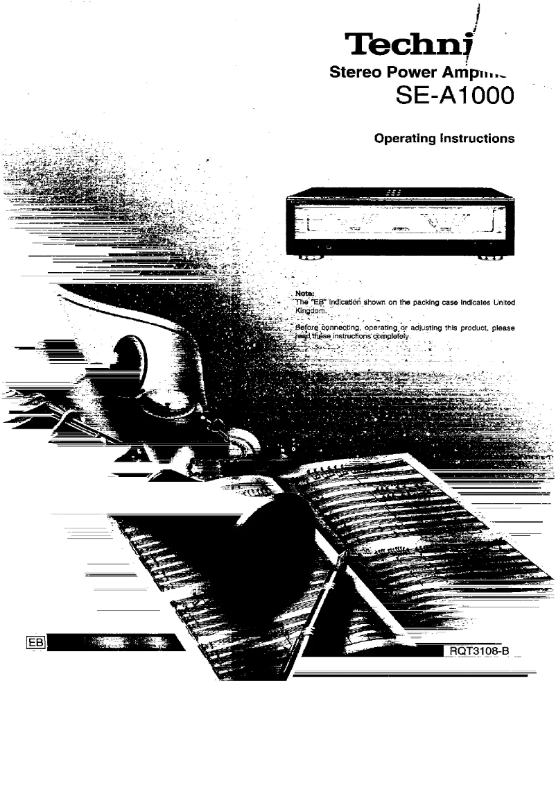 Página 1 del manual Manual de usuario Technics SE-A1000