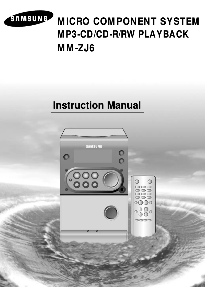 Page 1 de la notice Manuel utilisateur Samsung MM-ZJ6