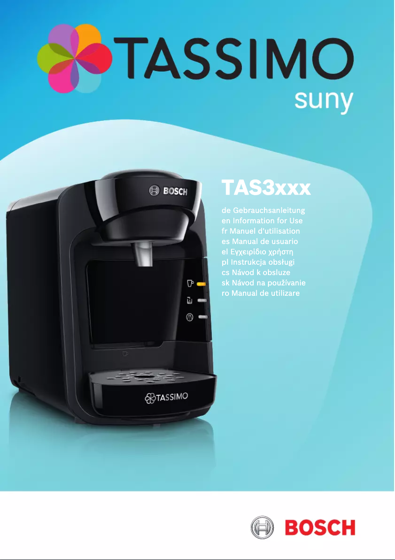 Page n°1 - Manuel utilisateur Bosch Tassimo Suny TAS3102