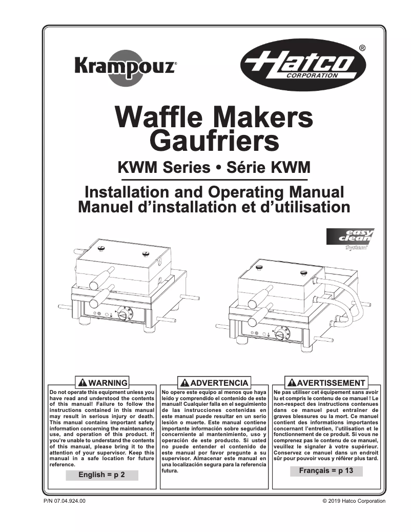 Image de la première page du manuel de l'appareil KWM09.1BR46620