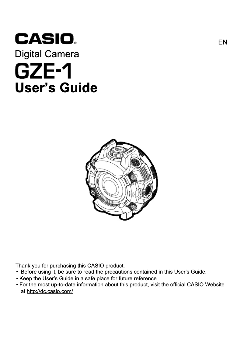 Page n°1 - Manuel utilisateur Casio GZE-1