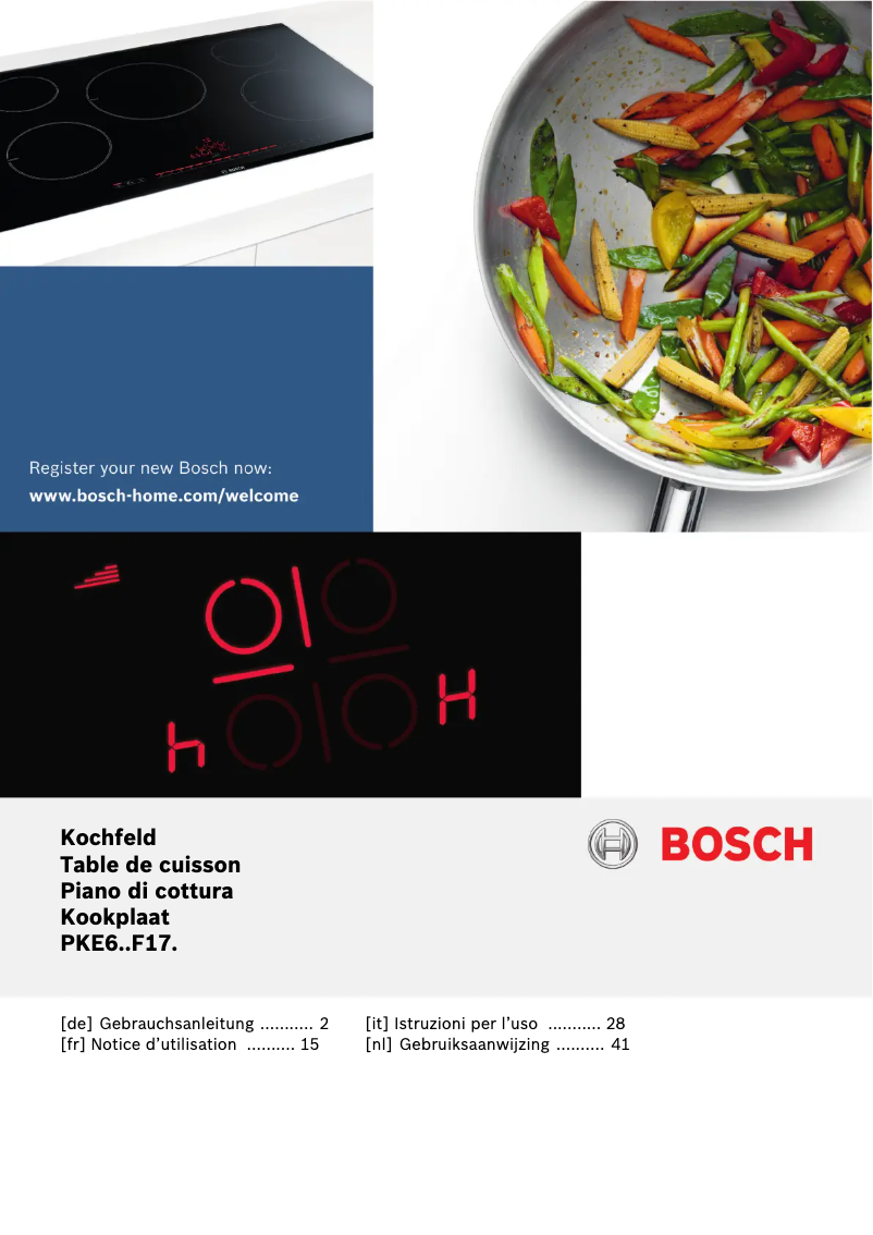 Page n°1 - Manuel utilisateur Bosch PKE611F17E