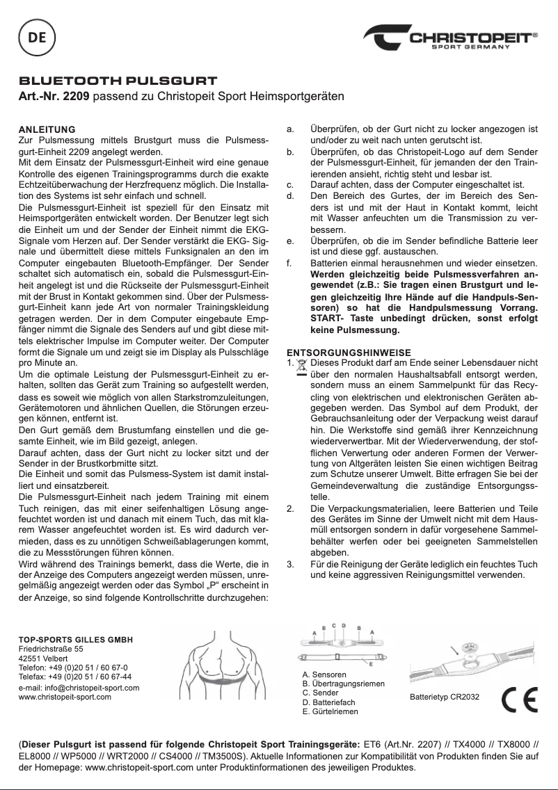 Image de la première page du manuel de l'appareil 2209