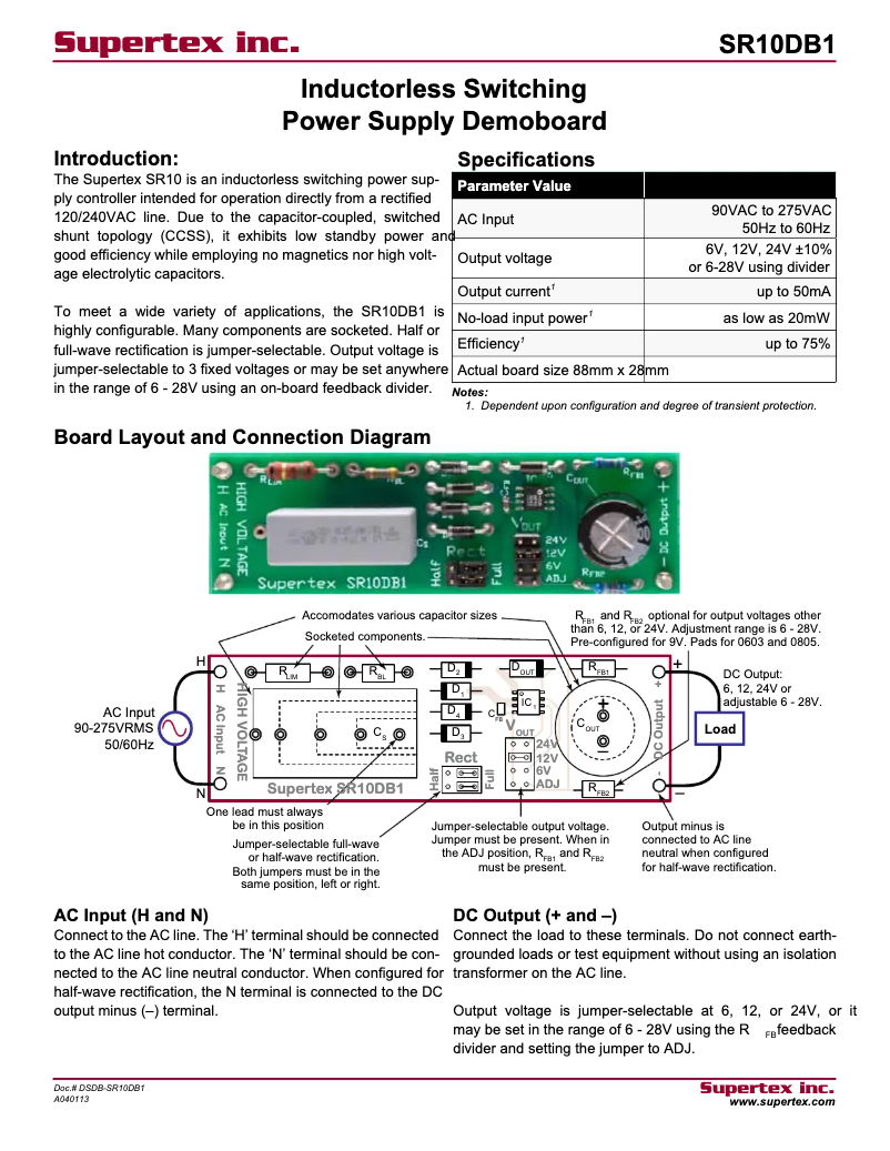 Imagen de la primera página del manual del dispositivo SR10DB1