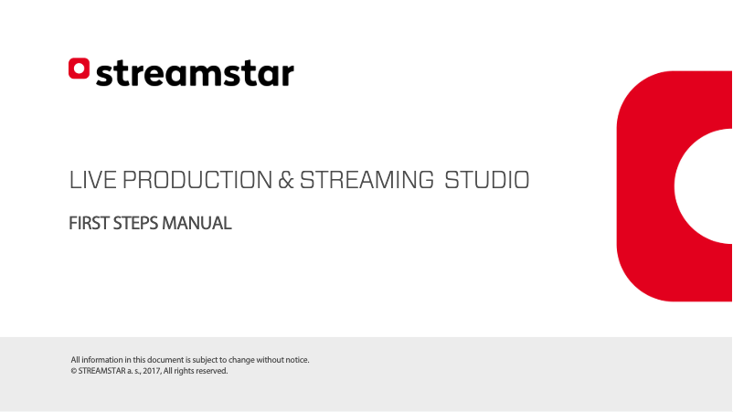 Image de la première page du manuel de l'appareil Streamstar KIT HD-SDI