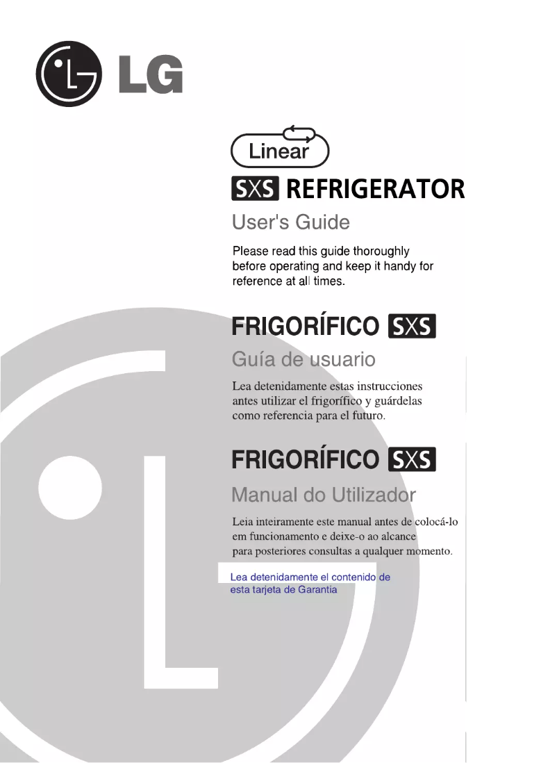 Page n°1 - Manuel utilisateur LG GR-L217BTBV