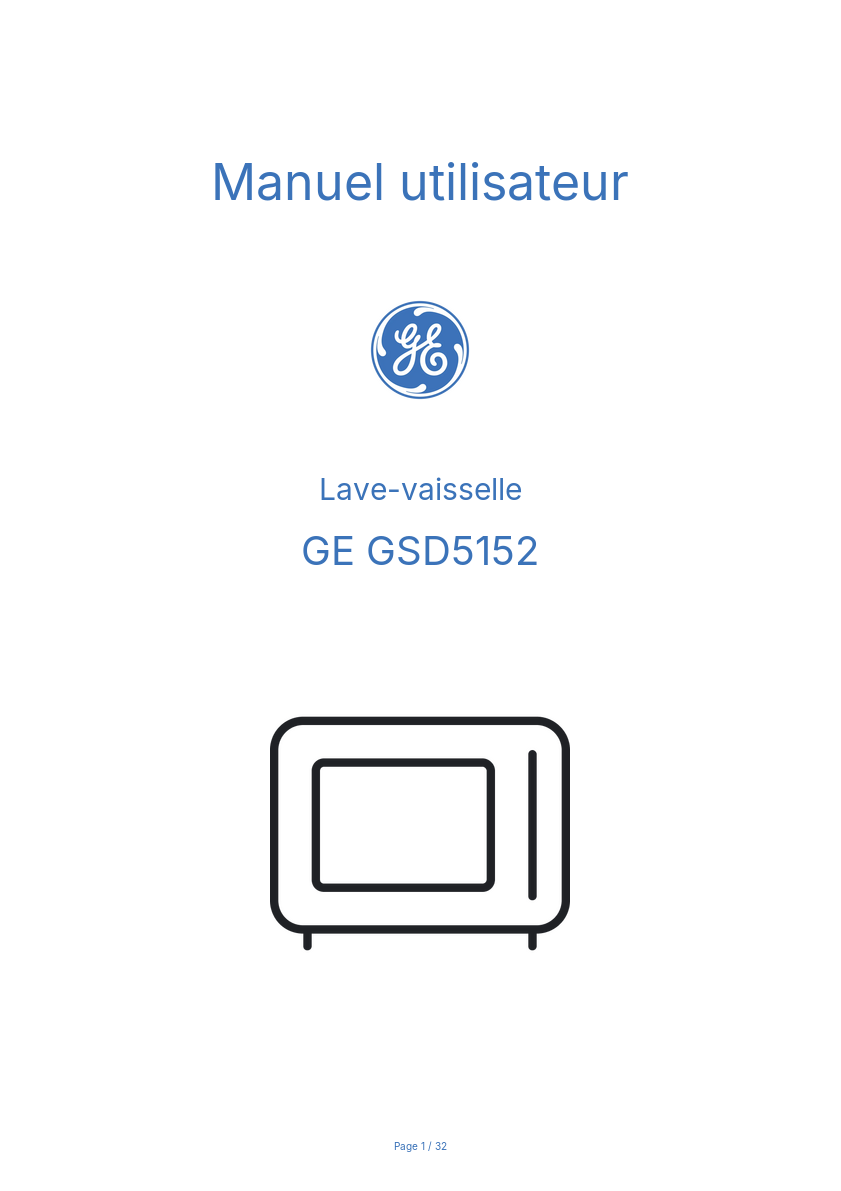 Image de la première page du manuel de l'appareil GSD5152