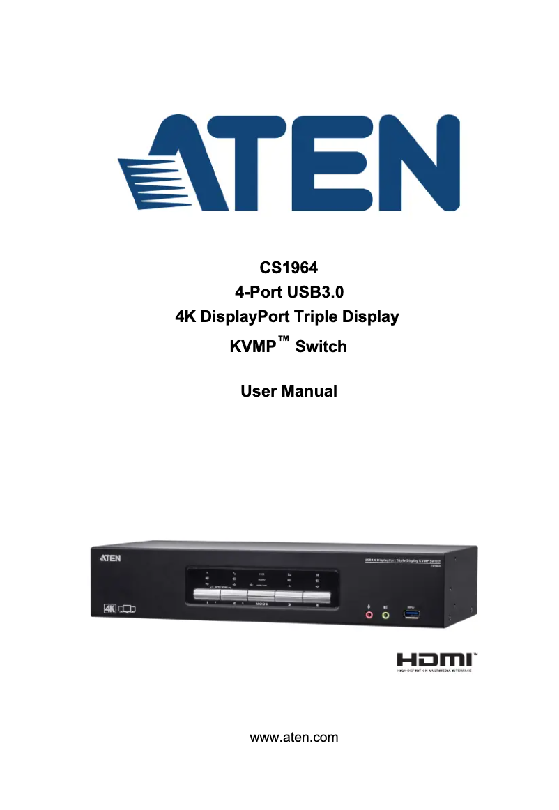 Page 1 de la notice Manuel utilisateur ATen CS196