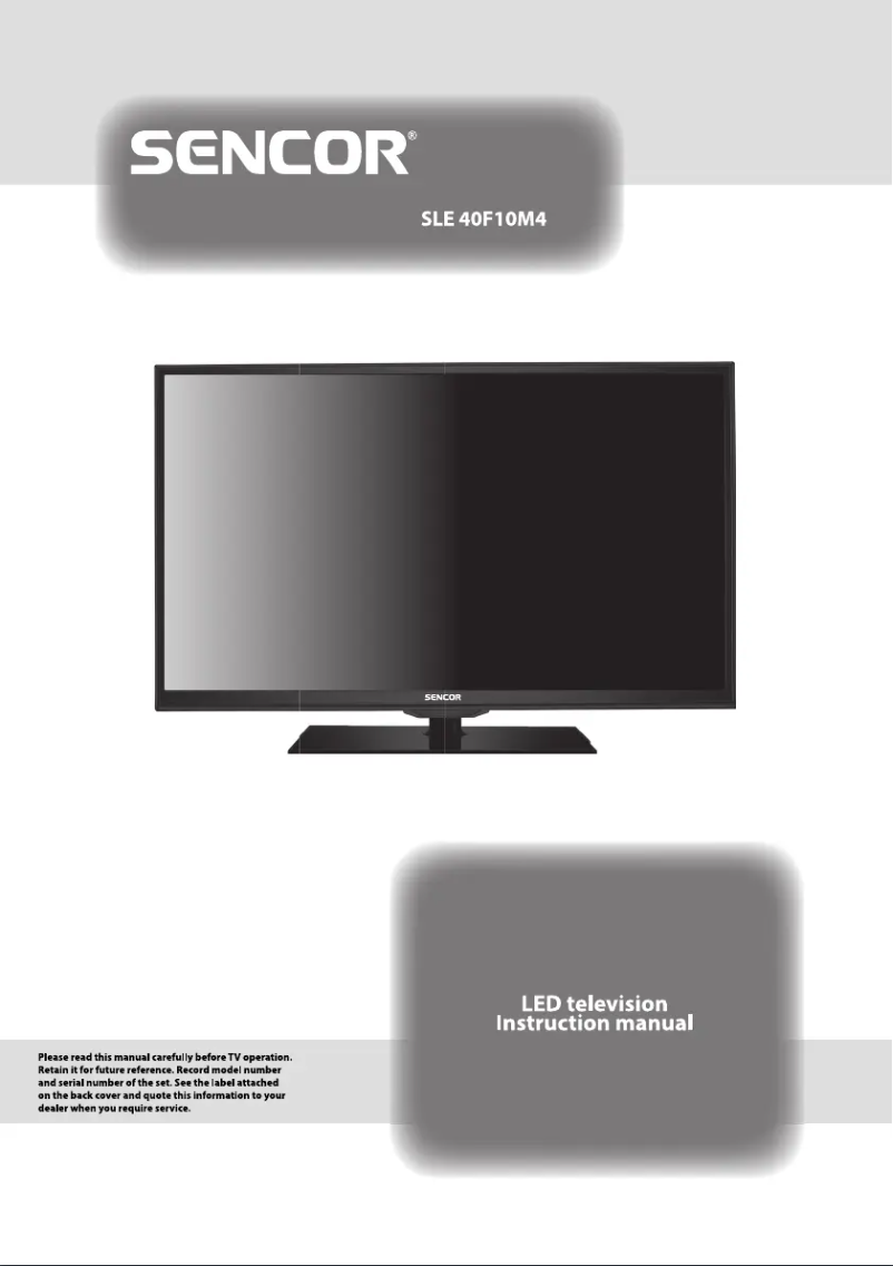Page 1 de la notice Manuel utilisateur Sencor SLE 40F10M4