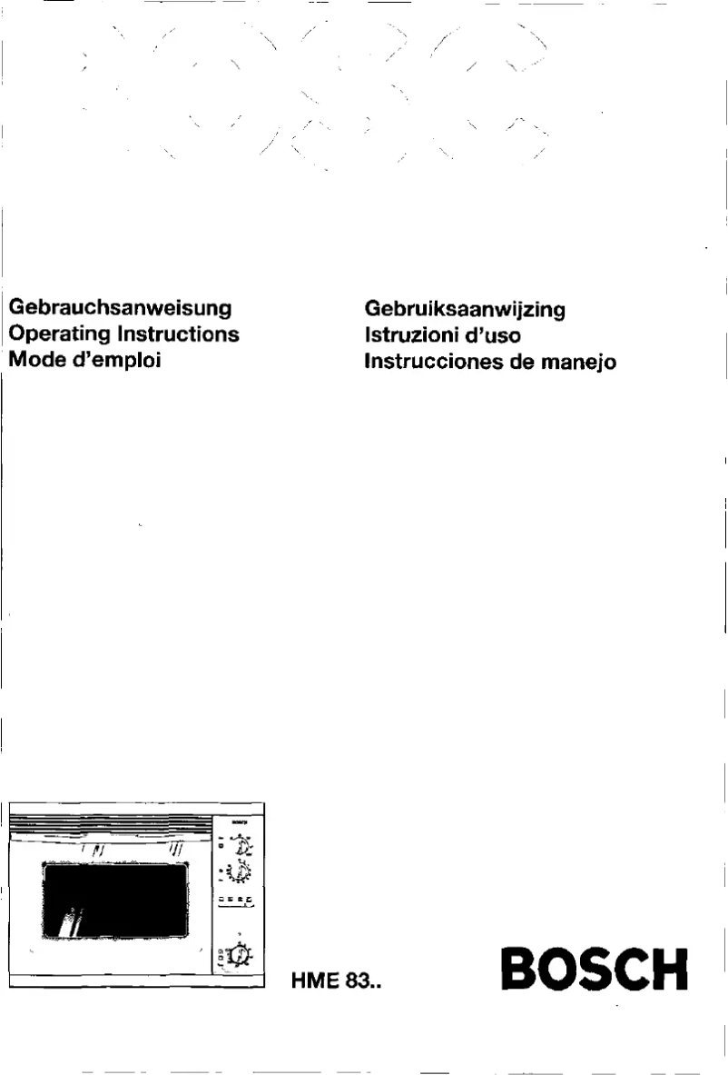 Page 1 de la notice Manuel utilisateur Bosch HME8320