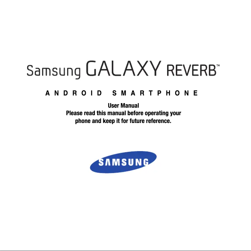 Page n°1 - Manuel utilisateur Samsung Galaxy Reverb