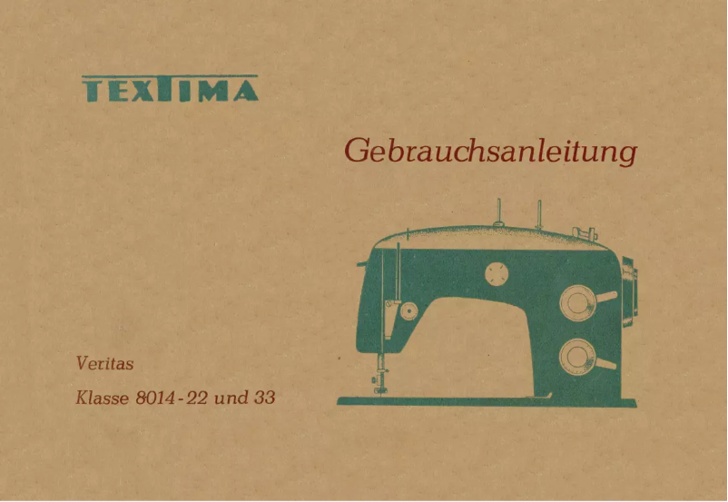 Page n°1 - Manuel utilisateur Veritas Textima 8014/23