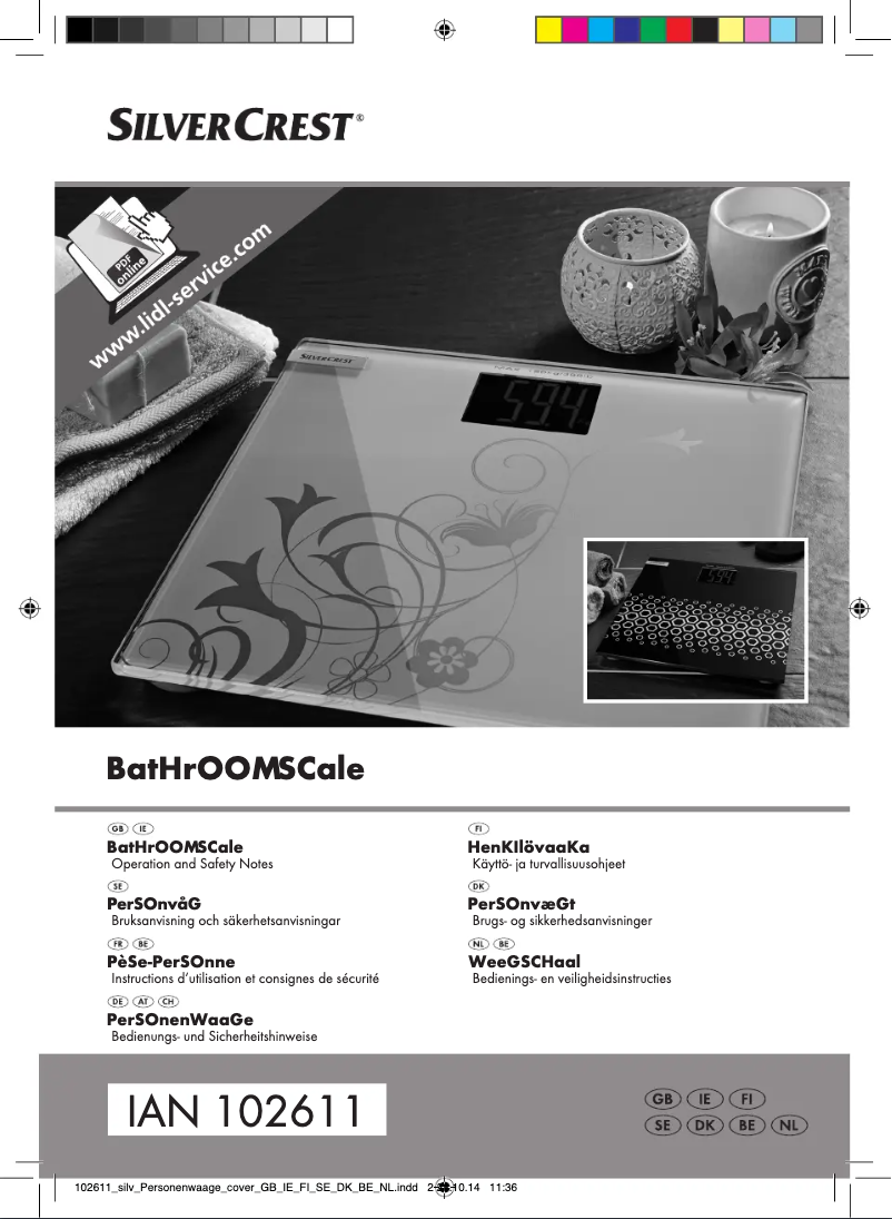 Page n°1 - Manuel utilisateur SilverCrest SPW 180 F1