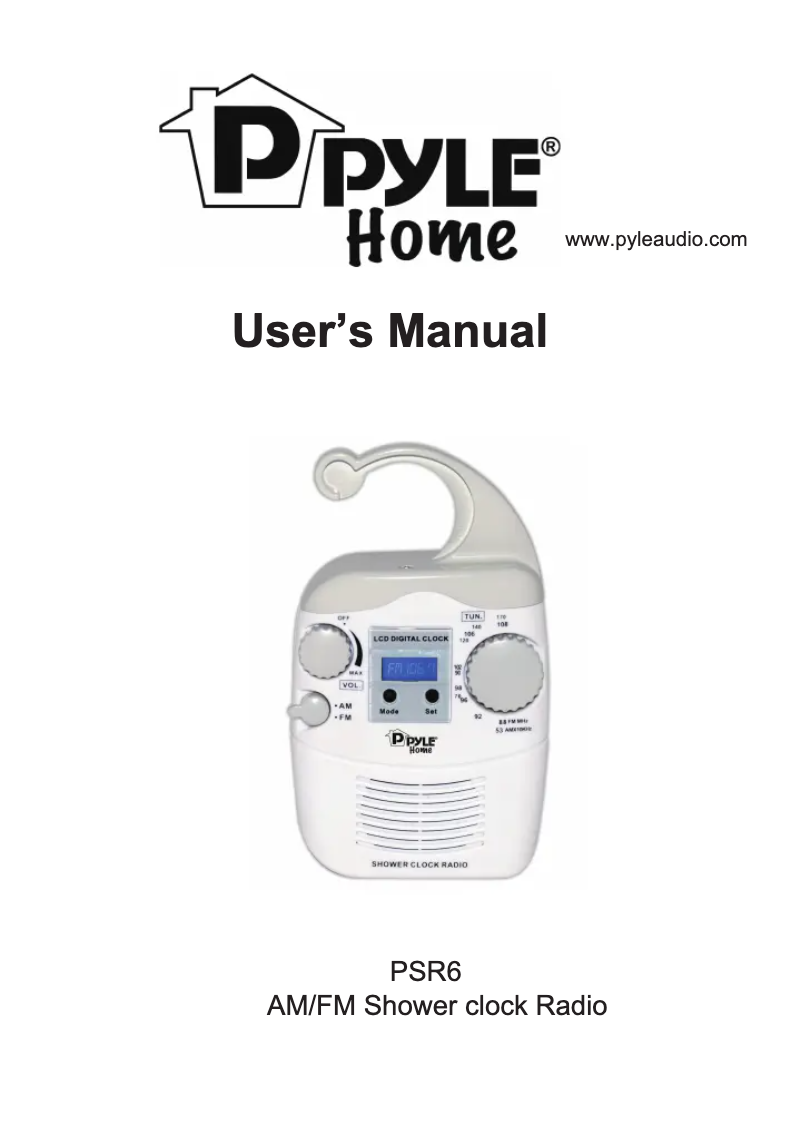 Page n°1 - Manuel utilisateur Pyle PSR6
