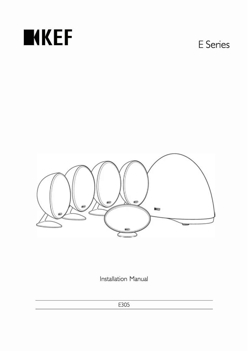 Page n°1 - Manuel utilisateur KEF E305