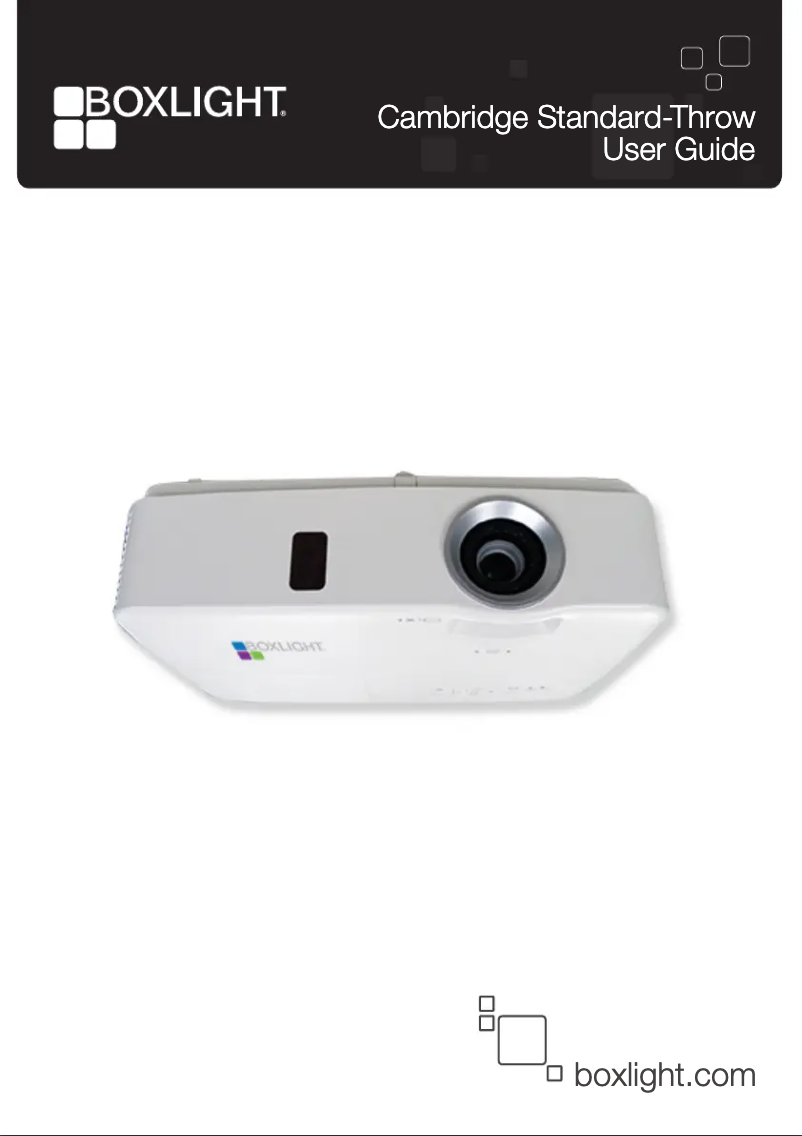 Page n°1 - Manuel utilisateur Boxlight Cambridge WX36N