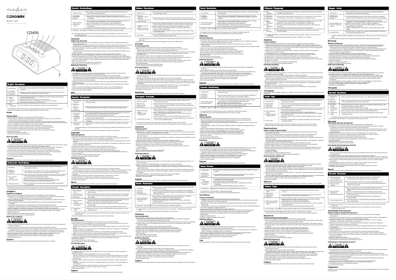 Page 1 de la notice Manuel utilisateur Nedis CLDK008BK