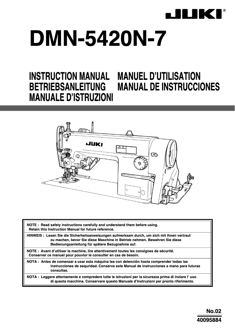 Image de la première page du manuel de l'appareil DMN-5420N-7