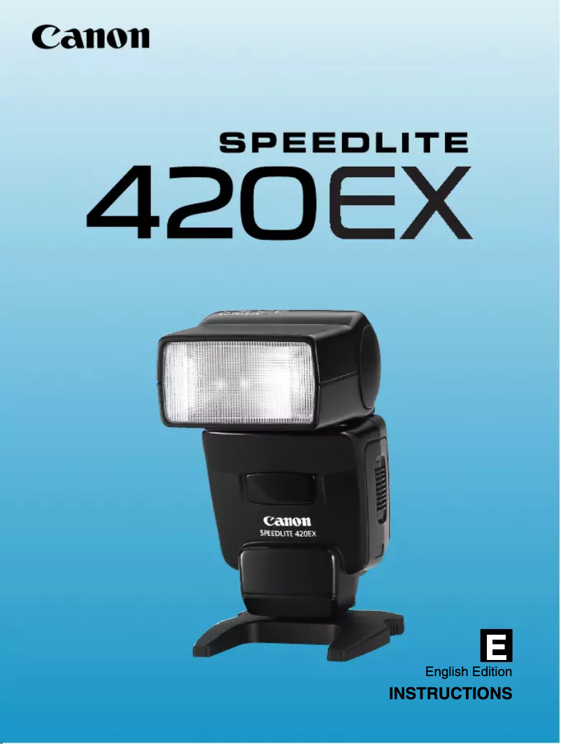 Page 1 de la notice Manuel utilisateur Canon Speedlite 420EX