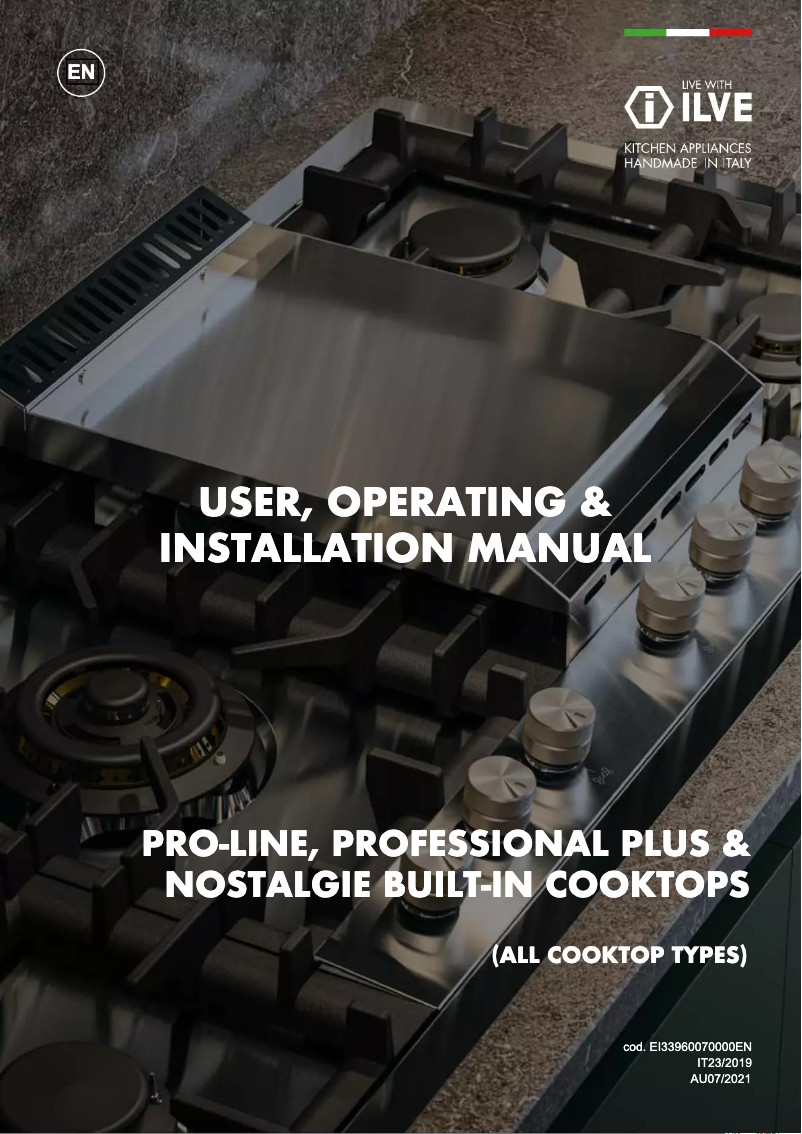 Page n°1 - Manuel utilisateur Ilve HCB70C