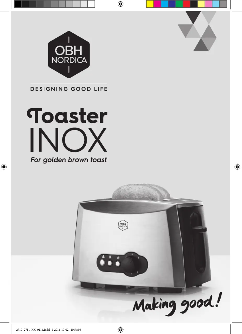 Page 1 de la notice Manuel utilisateur OBH Nordica Inox 2711