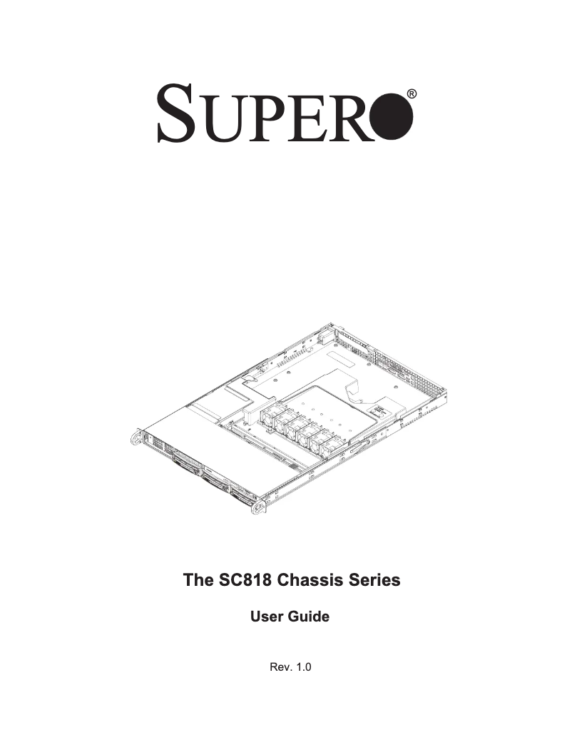 Page 1 de la notice Manuel utilisateur Supermicro SuperChassis 818A-1400B