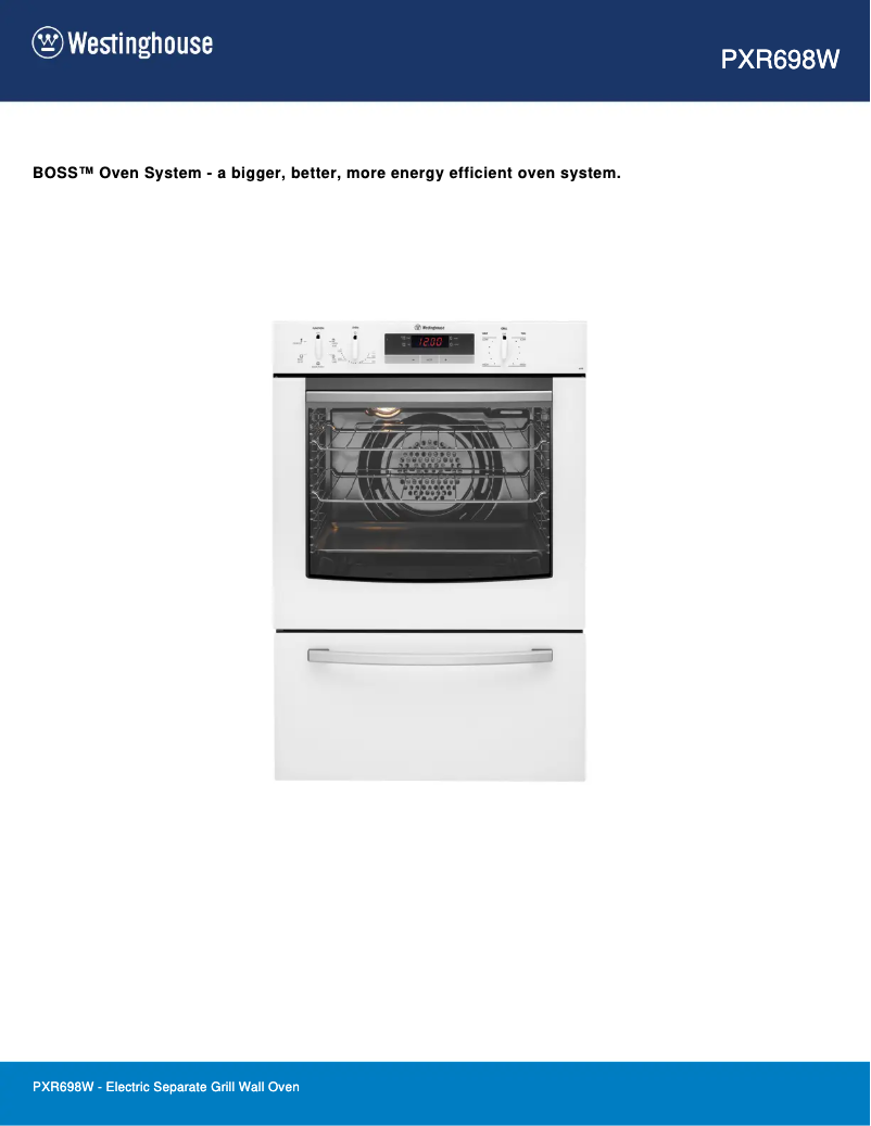 Image de la première page du manuel de l'appareil PXR698W