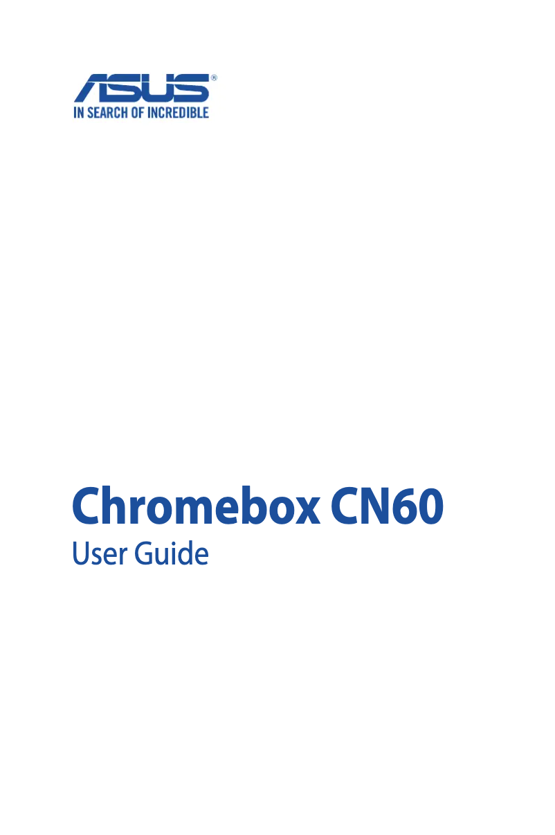 Page n°1 - Manuel utilisateur Asus Chromebox-M042U