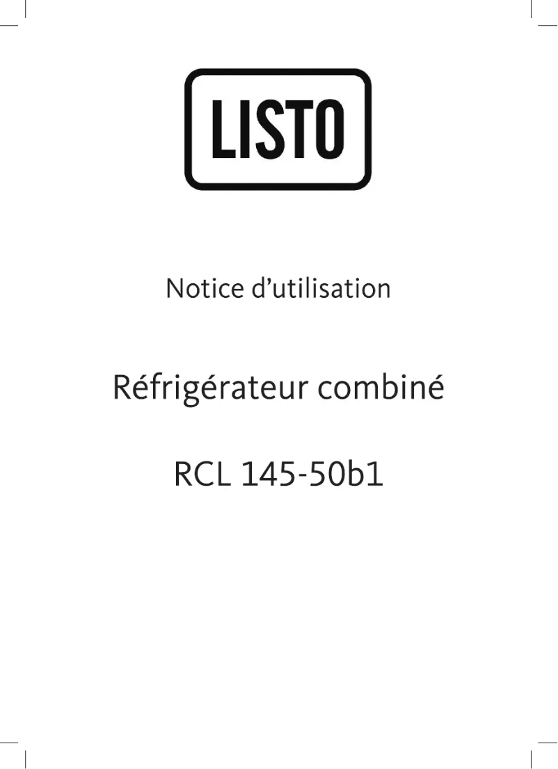 Image de la première page du manuel de l'appareil RCL 145-50b1