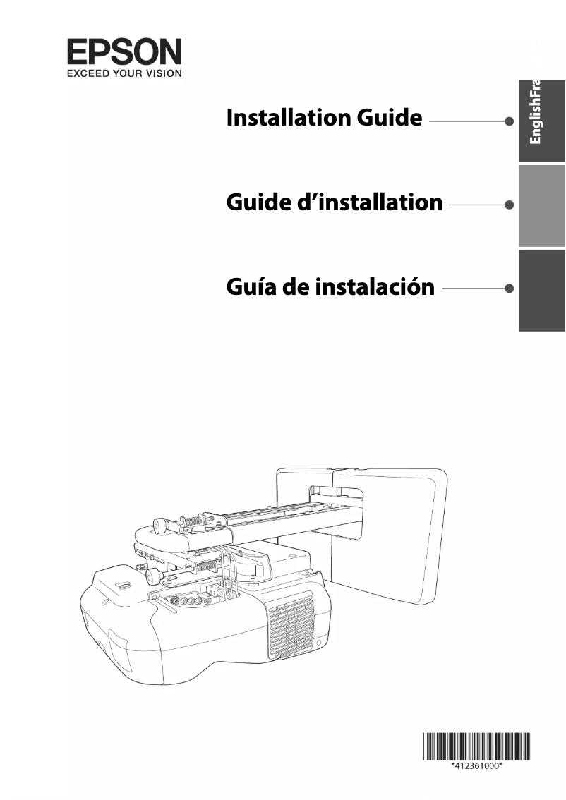 Page n°1 - Guide d'installation Epson EB-1410Wi