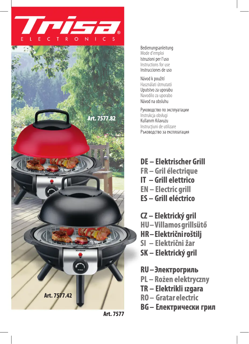 Page n°1 - Manuel utilisateur Trisa BBQ Junior 7577