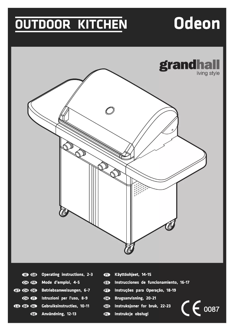 Page 1 de la notice Manuel utilisateur Grandhall Odeon