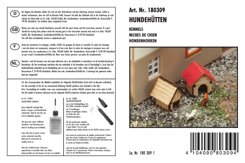 Page n°1 - Manuel utilisateur Faller 180309