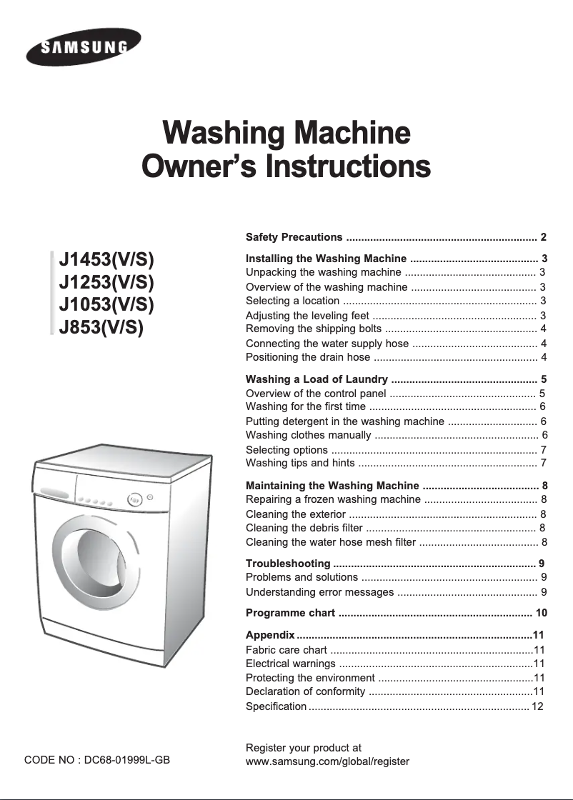 Página 1 del manual Manual de usuario Samsung J1453S