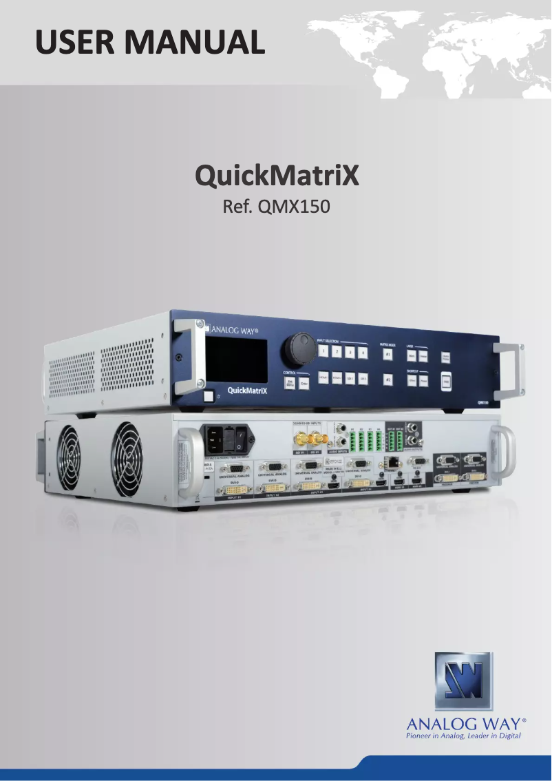 Image de la première page du manuel de l'appareil QuickMatriX QMX150