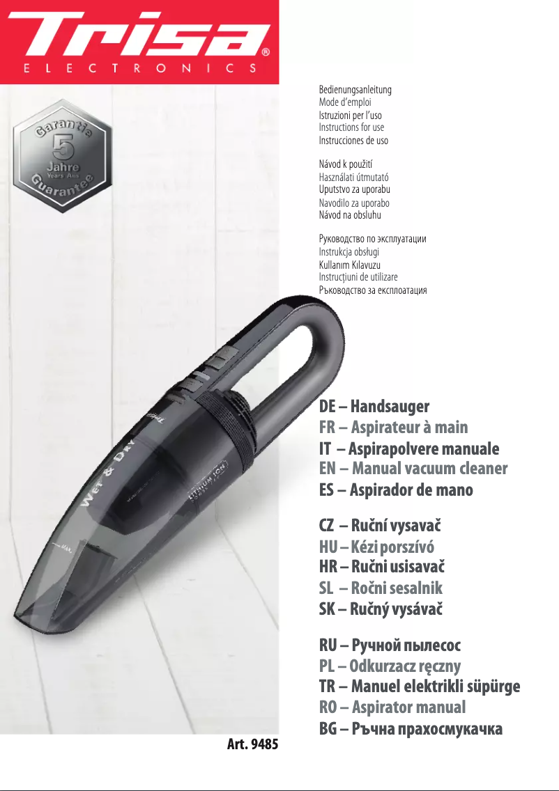 Página 1 del manual Manual de usuario Trisa Quick Clean Classic 9485