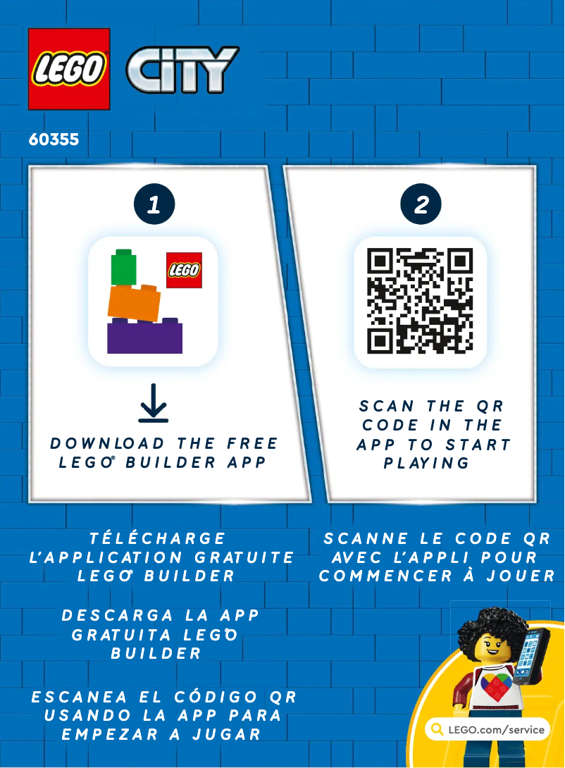 Page 1 of the manual Visual Instructions Lego City 60355