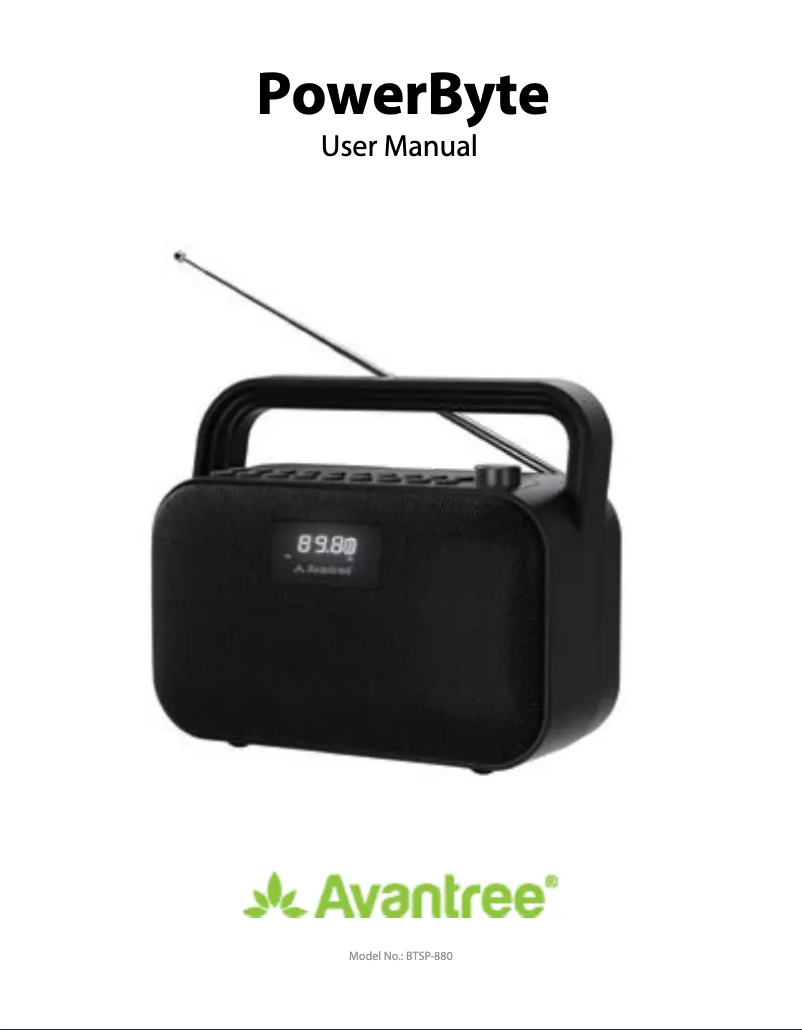 Page n°1 - Manuel utilisateur Avantree PowerByte