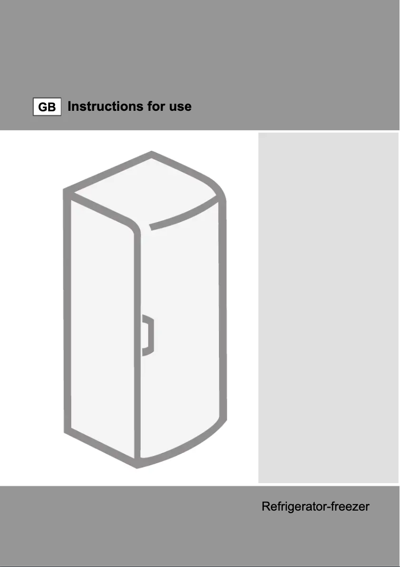 Page n°1 - Manuel utilisateur Gorenje RB60298O