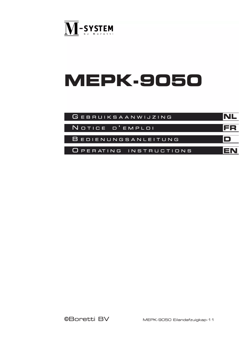 Image de la première page du manuel de l'appareil MEPK-9050