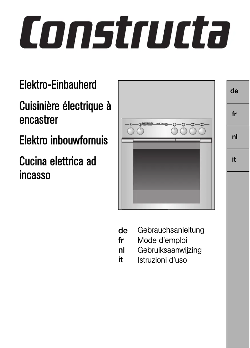 Page n°1 - Manuel utilisateur Constructa CH14850