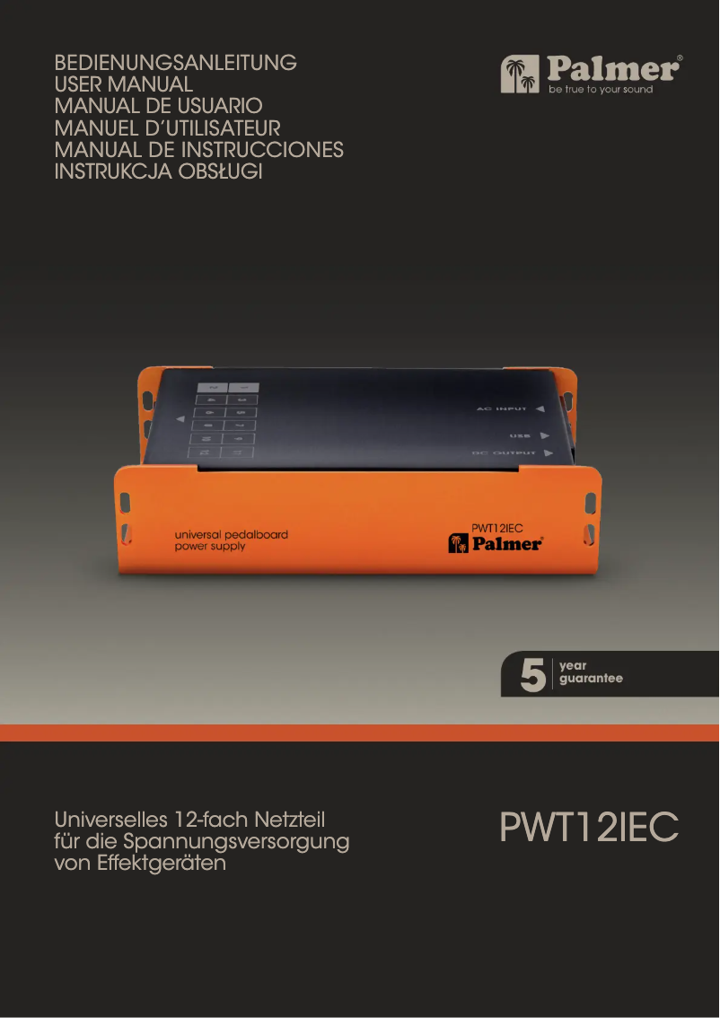 Image de la première page du manuel de l'appareil PWT 12 IEC