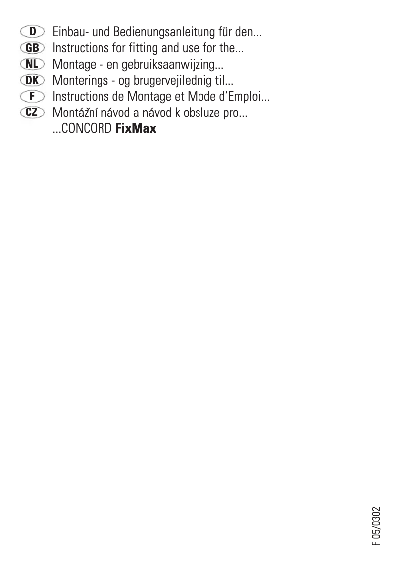 Image de la première page du manuel de l'appareil Fixmax