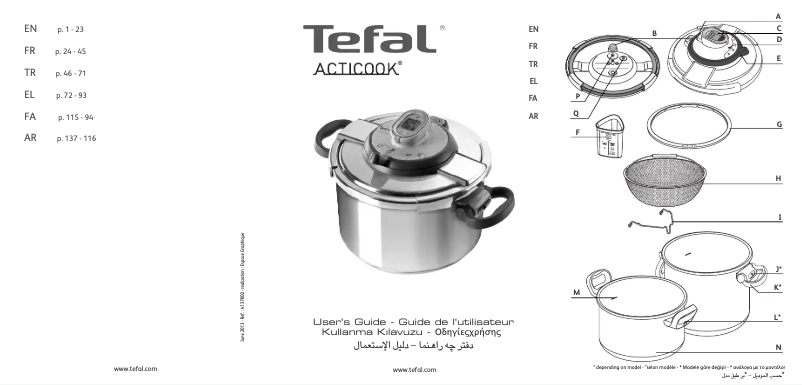 Page 1 de la notice Manuel utilisateur Tefal Acticook P43014