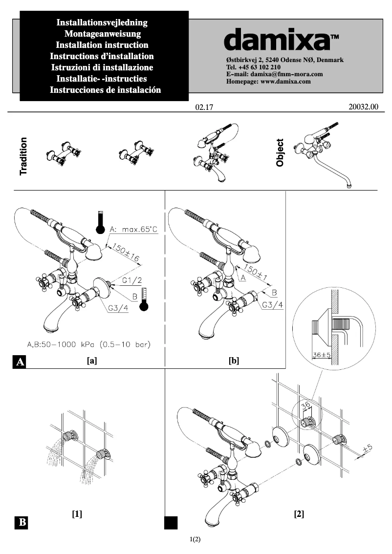 Page n°1 - Manuel utilisateur Damixa 3704600