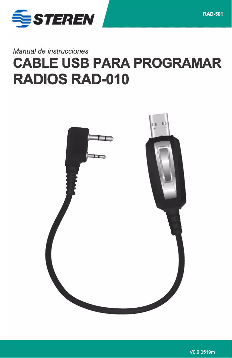 Image de la première page du manuel de l'appareil RAD-501