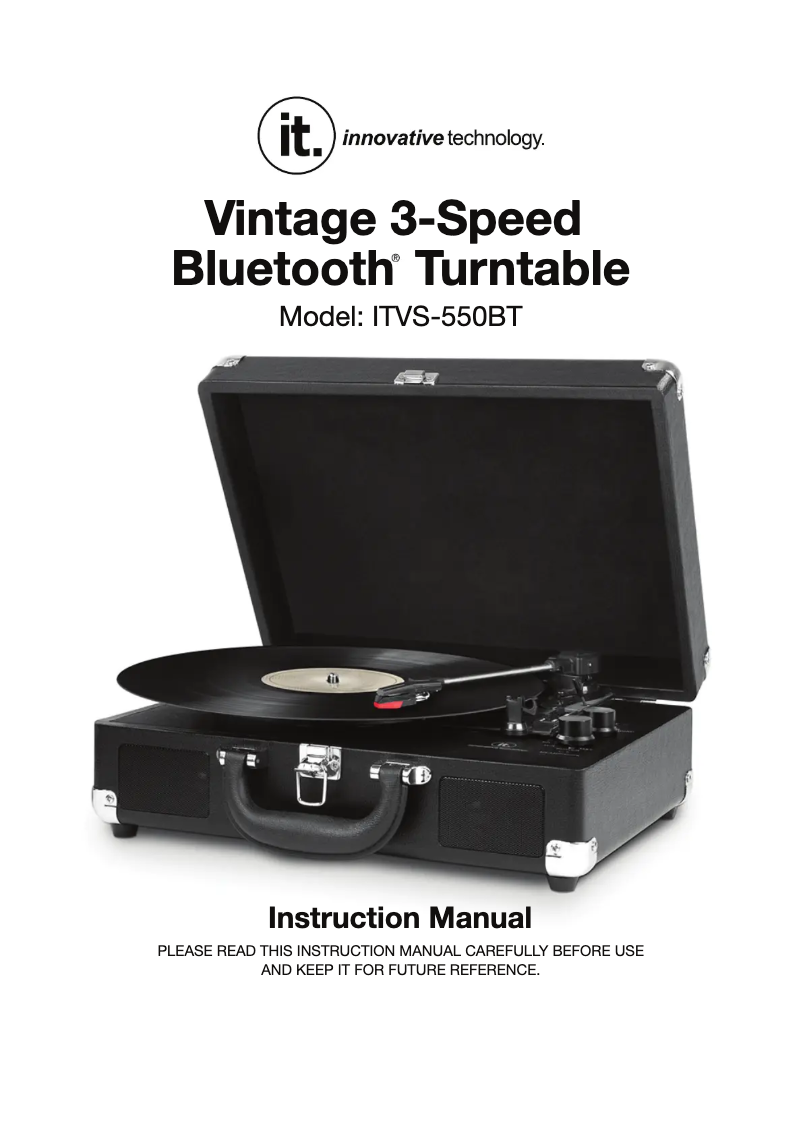 Page 1 de la notice Manuel utilisateur Victrola ITVS-550BT