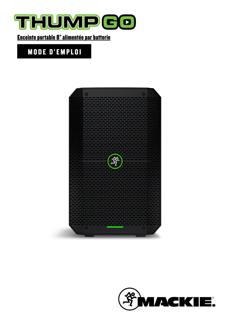 Page 1 de la notice Manuel utilisateur Mackie Thump GO