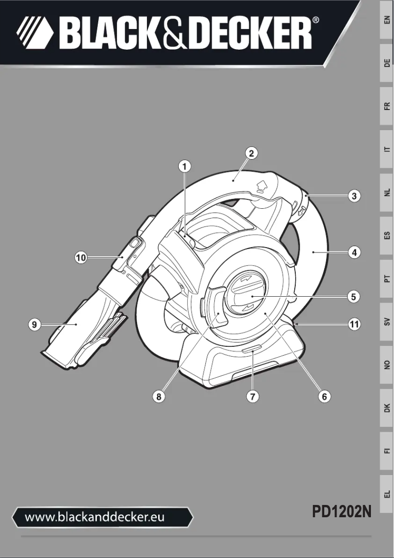 Image de la première page du manuel de l'appareil Dustbuster PD1202N